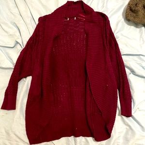 Maroon cardigan